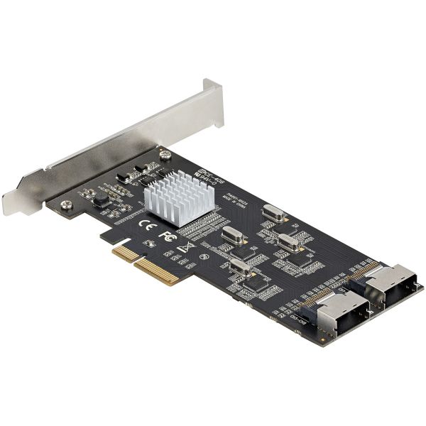 StarTech.com 8 Port SATA PCIe Kaart, PCI Express 6Gbps SATA Uitbreidingkaart met 4 Host Controllers, SATA PCIe Controller Kaart, PCI-e x4 Gen 2 naar SATA III, SATA HDD/SSD (8P6G-PCIE-SATA-CARD)
