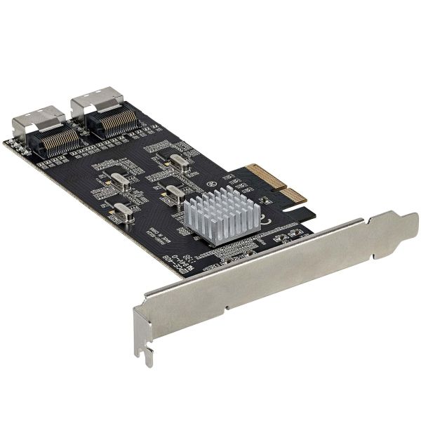 StarTech.com 8 Port SATA PCIe Kaart, PCI Express 6Gbps SATA Uitbreidingkaart met 4 Host Controllers, SATA PCIe Controller Kaart, PCI-e x4 Gen 2 naar SATA III, SATA HDD/SSD (8P6G-PCIE-SATA-CARD)