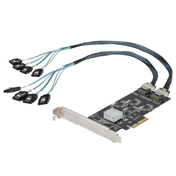 StarTech.com 8 Port SATA PCIe Kaart, PCI Express 6Gbps SATA Uitbreidingkaart met 4 Host Controllers, SATA PCIe Controller Kaart, PCI-e x4 Gen 2 naar SATA III, SATA HDD/SSD (8P6G-PCIE-SATA-CARD) StarTech.com 8 Port SATA PCIe Kaart, PCI Express 6Gbps SATA Uitbreidingkaart met 4 Host Controllers, SATA PCIe Controller Kaart, PCI-e x4 Gen 2 naar SATA III, SATA HDD/SSD (8P6G-PCIE-SATA-CARD)