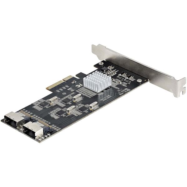 StarTech.com 8 Port SATA PCIe Kaart, PCI Express 6Gbps SATA Uitbreidingkaart met 4 Host Controllers, SATA PCIe Controller Kaart, PCI-e x4 Gen 2 naar SATA III, SATA HDD/SSD (8P6G-PCIE-SATA-CARD)