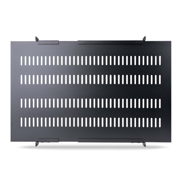 StarTech.com 1U 4-Post Verstelbare Geventileerde Plank voor Server Rack - 150 kg - 49,5 tot 97,4 cm Rack Shelf met Instelbare Montagediepte - Universeel Schap voor 19" AV, Data & Netwerk Rack Apparatuur (ADJSHELFHDV)