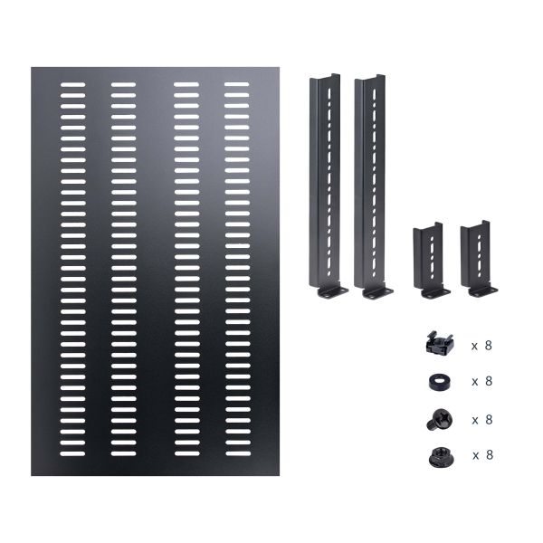 StarTech.com 1U 4-Post Verstelbare Geventileerde Plank voor Server Rack - 150 kg - 49,5 tot 97,4 cm Rack Shelf met Instelbare Montagediepte - Universeel Schap voor 19" AV, Data & Netwerk Rack Apparatuur (ADJSHELFHDV)
