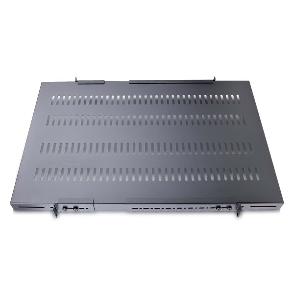 StarTech.com 1U 4-Post Verstelbare Geventileerde Plank voor Server Rack - 150 kg - 49,5 tot 97,4 cm Rack Shelf met Instelbare Montagediepte - Universeel Schap voor 19" AV, Data & Netwerk Rack Apparatuur (ADJSHELFHDV)