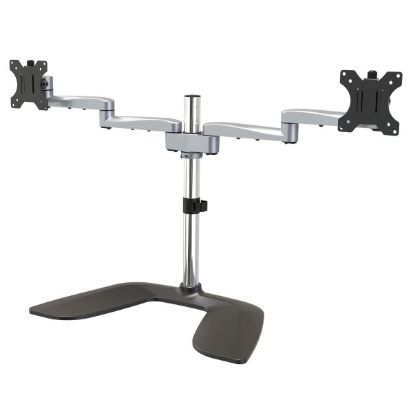 StarTech.com Dual Monitor Stand, Ergonomische Monitorstandaard voor VESA Schermen tot 32" (8kg), Vrijstaande en Scharnierende Universele Monitorsteun/Bureaustandaard, Verstelbare Hoogte, Zilver (ARMDUALSS) StarTech.com Dual Monitor Stand, Ergonomische Monitorstandaard voor VESA Schermen tot 32" (8kg), Vrijstaande en Scharnierende Universele Monitorsteun/Bureaustandaard, Verstelbare Hoogte, Zilver (ARMDUALSS)