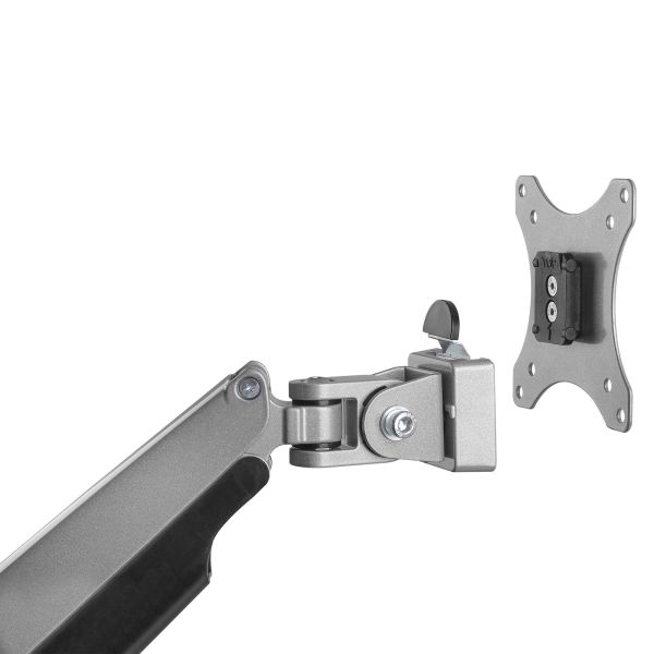 StarTech.com Monitor Arm voor VESA Scherm tot 34" (9kg), Robuuste Ergonomische Monitor Beugel, Full Motion Monitorsteun, Verstelbare Hoogte, Scharnierend, Aluminium, C-Klem/Doorvoertule, Zilver (ARMPIVOTHD)