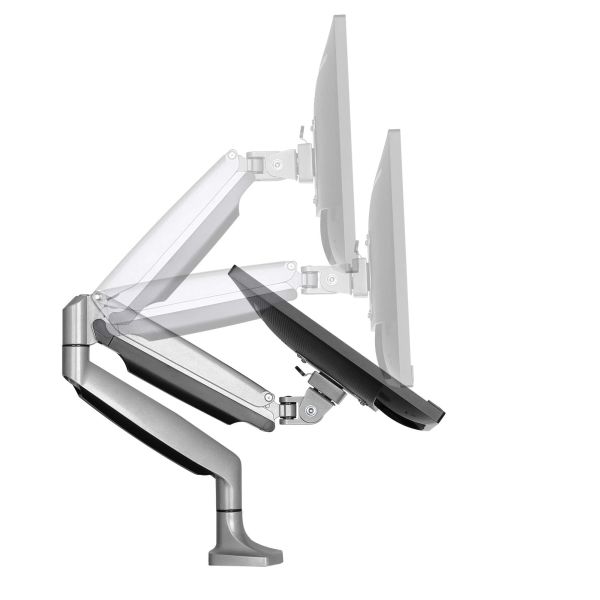 StarTech.com Monitor Arm voor VESA Scherm tot 34" (9kg), Robuuste Ergonomische Monitor Beugel, Full Motion Monitorsteun, Verstelbare Hoogte, Scharnierend, Aluminium, C-Klem/Doorvoertule, Zilver (ARMPIVOTHD)