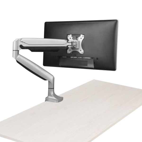 StarTech.com Monitor Arm voor VESA Scherm tot 34" (9kg), Robuuste Ergonomische Monitor Beugel, Full Motion Monitorsteun, Verstelbare Hoogte, Scharnierend, Aluminium, C-Klem/Doorvoertule, Zilver (ARMPIVOTHD)