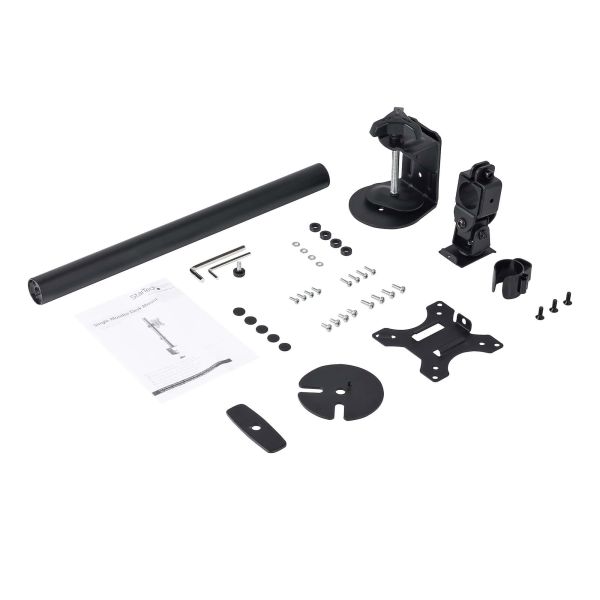 StarTech.com Monitor Arm voor VESA Scherm tot 34" (8kg), Monitorsteun met Verticale Arm voor Enkel Scherm, Verstelbare Hoogte, Ergonomische Monitor Beugel, Bureauklem/Doorvoortule (ARMPIVOTV2)