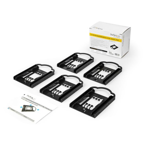 StarTech.com 5 stuks - 2,5" SSD/HDD Montagebeugel voor 3,5 inch drive bay - Gereedschapsloze installatie (BRACKET125PTP)