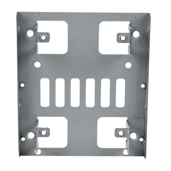 StarTech.com Dubbele 2,5 inch naar 3,5 inch HDD-steun voor SATA harde schijven 2,5 inch naar 3,5 inch steun met 2 schijven voor montagebay (BRACKET25X2)