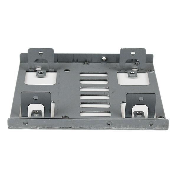 StarTech.com Dubbele 2,5 inch naar 3,5 inch HDD-steun voor SATA harde schijven 2,5 inch naar 3,5 inch steun met 2 schijven voor montagebay (BRACKET25X2)