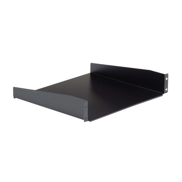 StarTech.com 2U Server Rack Schap - Universele Rack Mount Cantilever Shelf voor 19" Netwerk Kast & Apparatuur - Heavy Duty Staal - Capaciteit 20kg - Diepte 41cm (16”) - Zwart (CABSHELF)