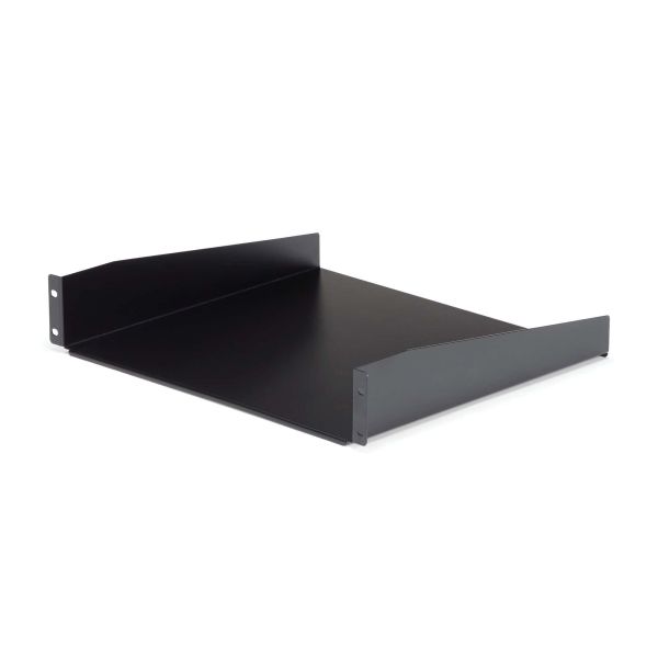 StarTech.com 2U Server Rack Schap - Universele Rack Mount Cantilever Shelf voor 19" Netwerk Kast & Apparatuur - Heavy Duty Staal - Capaciteit 20kg - Diepte 41cm (16”) - Zwart (CABSHELF)