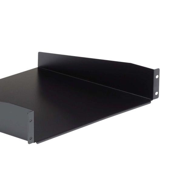 StarTech.com 2U Server Rack Schap - Universele Rack Mount Cantilever Shelf voor 19" Netwerk Kast & Apparatuur - Heavy Duty Staal - Capaciteit 20kg - Diepte 41cm (16”) - Zwart (CABSHELF)