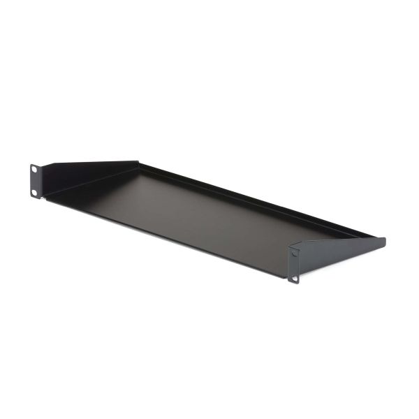 StarTech.com 1U Server Rack Schap - Universele Rack Mount Cantilever Shelf voor 19" Netwerk Kast & Apparatuur - Heavy Duty Staal – Capaciteit 15kg - Diepte 18cm (7"), Zwart (CABSHELF1U)
