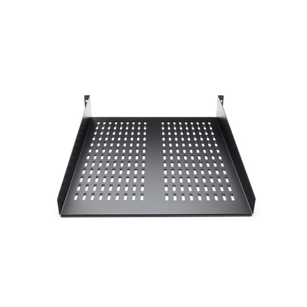 StarTech.com 2U Server Rack Schap - Universele Geventileerde Rack Mount Cantilever Shelf voor 19" Netwerk Kast & Apparatuur - Heavy Duty Staal - Capaciteit 23kg - Diepte 55cm (22”) - Zwart (CABSHELF22V) (CABSHELF22V)