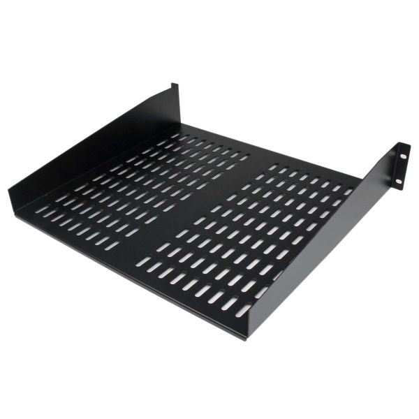 StarTech.com 2U Server Rack Schap - Universele Geventileerde Rack Mount Cantilever Shelf voor 19" Netwerk Kast & Apparatuur - Heavy Duty Staal - Capaciteit 23kg - Diepte 40cm (16”) - Zwart (CABSHELFV) (CABSHELFV) StarTech.com 2U Server Rack Schap - Universele Geventileerde Rack Mount Cantilever Shelf voor 19" Netwerk Kast & Apparatuur - Heavy Duty Staal - Capaciteit 23kg - Diepte 40cm (16”) - Zwart (CABSHELFV) (CABSHELFV)