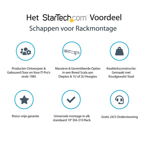 StarTech.com 2U Server Rack Schap - Universele Geventileerde Rack Mount Cantilever Shelf voor 19" Netwerk Kast & Apparatuur - Heavy Duty Staal - Capaciteit 23kg - Diepte 40cm (16”) - Zwart (CABSHELFV) (CABSHELFV) StarTech.com 2U Server Rack Schap - Universele Geventileerde Rack Mount Cantilever Shelf voor 19" Netwerk Kast & Apparatuur - Heavy Duty Staal - Capaciteit 23kg - Diepte 40cm (16”) - Zwart (CABSHELFV) (CABSHELFV)