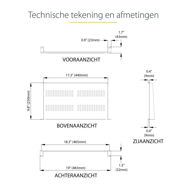 StarTech.com 1U Server Rack Schap - Universele Geventileerde Rack Mount Cantilever Shelf voor 19" Netwerk Kast & Apparatuur - Heavy Duty Staal - Capaciteit 20kg - Diepte 25cm (10") - Zwart (CABSHELFV1U)  StarTech.com 1U Server Rack Schap - Universele Geventileerde Rack Mount Cantilever Shelf voor 19" Netwerk Kast & Apparatuur - Heavy Duty Staal - Capaciteit 20kg - Diepte 25cm (10") - Zwart (CABSHELFV1U)
