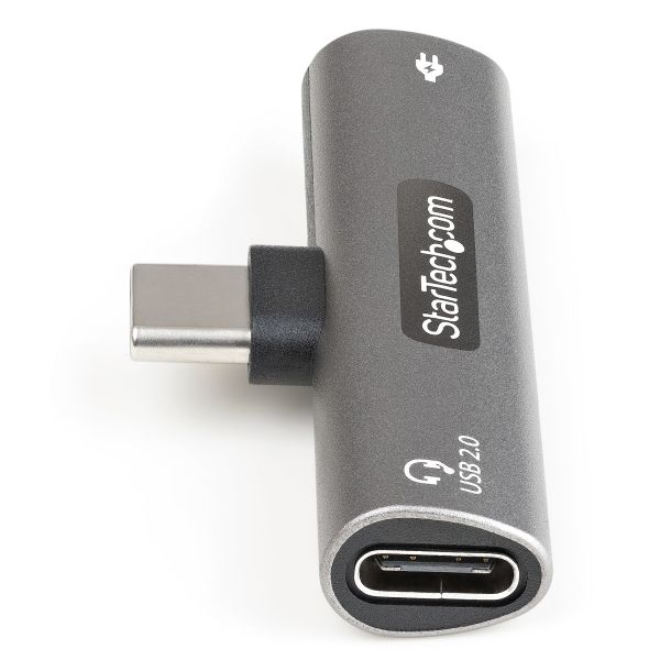 StarTech.com USB-C Audio & Oplaadadapter - USB-C Audio Adapter met USB-C Koptelefoon/Headset Poort en 60W USB Type-C Power Delivery Pass-through - Voor USB-C Telefoon/Tablet/Laptop (CDP2CAPDM)