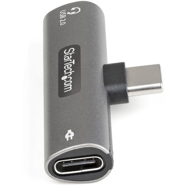 StarTech.com USB-C Audio & Oplaadadapter - USB-C Audio Adapter met USB-C Koptelefoon/Headset Poort en 60W USB Type-C Power Delivery Pass-through - Voor USB-C Telefoon/Tablet/Laptop (CDP2CAPDM)