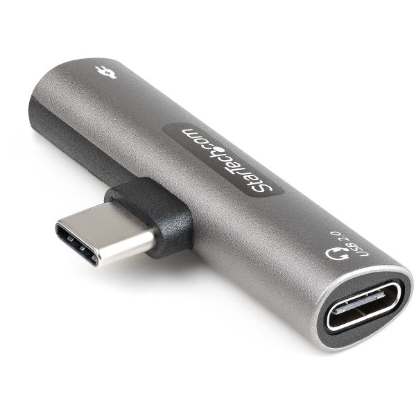 StarTech.com USB-C Audio & Oplaadadapter - USB-C Audio Adapter met USB-C Koptelefoon/Headset Poort en 60W USB Type-C Power Delivery Pass-through - Voor USB-C Telefoon/Tablet/Laptop (CDP2CAPDM)