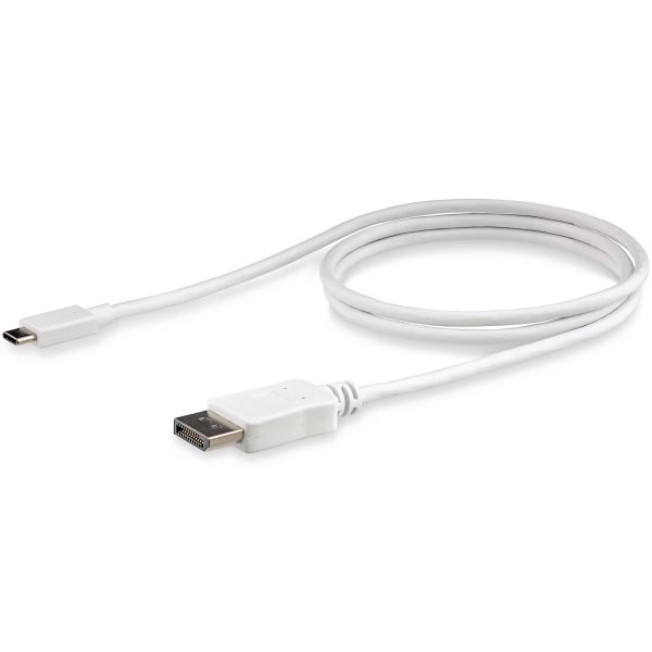 StarTech.com 1 m USB-C naar DisplayPort kabel 4K 60Hz wit (CDP2DPMM1MW)