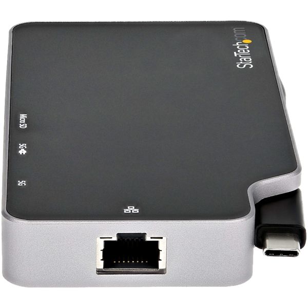 StarTech.com USB C Multiport Adapter, USB-C naar 4K HDMI of VGA Video met 100W Power Delivery Passthrough, 2 Port 10Gbps USB Hub, MicroSD, GbE, USB 3.1 Type-C Mini/Travel Dock (CDP2HVGUASPD)