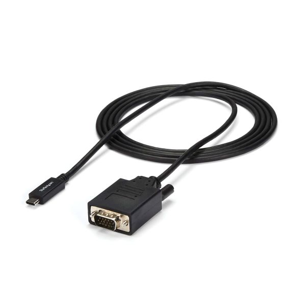 StarTech.com USB-C naar VGA kabel 2 m 1920x1200- zwart (CDP2VGAMM2MB) StarTech.com USB-C naar VGA kabel 2 m 1920x1200- zwart (CDP2VGAMM2MB)