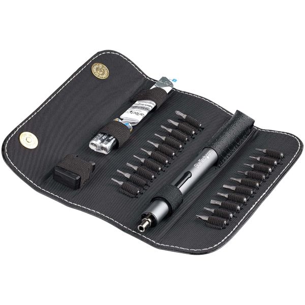 StarTech.com 20 Bit Elektrische Precisie Schroevendraaier Set - Mini Schroevendraaier op Batterij voor Laptop, Computer, Tablet, Telefoon & Electronica Reparatie - Magnetisch - Draadloos (CTK20PCEDRIVE)