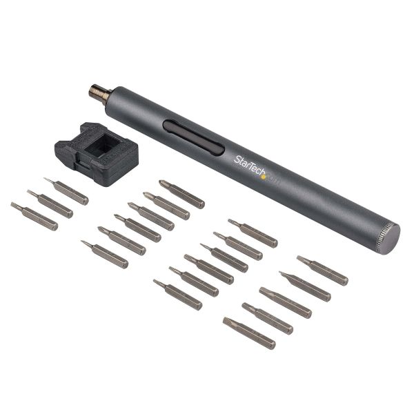 StarTech.com 20 Bit Elektrische Precisie Schroevendraaier Set - Mini Schroevendraaier op Batterij voor Laptop, Computer, Tablet, Telefoon & Electronica Reparatie - Magnetisch - Draadloos (CTK20PCEDRIVE)