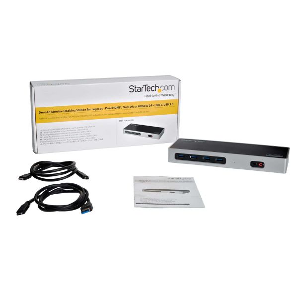 StarTech.com Hybride dual 4K USB-C docking station - met 6x USB 3.0 poorten - USB-A compatibel (DK30A2DH)