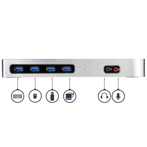 StarTech.com Hybride dual 4K USB-C docking station - met 6x USB 3.0 poorten - USB-A compatibel (DK30A2DH) 1/9 StarTech.com Hybride dual 4K USB-C docking station - met 6x USB 3.0 poorten - USB-A compatibel (DK30A2DH)
