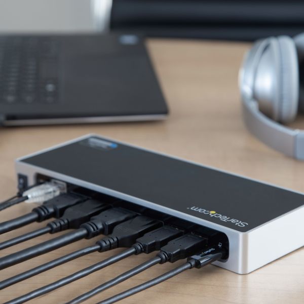 StarTech.com Hybride dual 4K USB-C docking station - met 6x USB 3.0 poorten - USB-A compatibel (DK30A2DH) 1/9 StarTech.com Hybride dual 4K USB-C docking station - met 6x USB 3.0 poorten - USB-A compatibel (DK30A2DH)