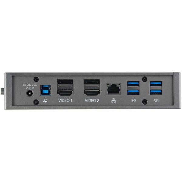 StarTech.com USB-C USB-A Dock - Hybride Universeel USB 3.0 Docking Station voor USB-C of USB-A Laptop - Dual Monitor 4K 60Hz HDMI/DisplayPort - 6x USB-A, GbE - USB 3.1 Gen 1 - Windows/Mac (DK30A2DHUUE)