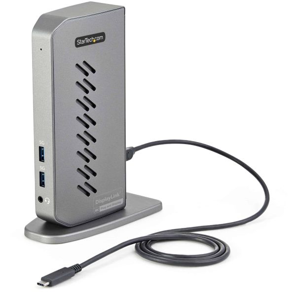 StarTech.com USB-C USB-A Dock - Hybride Universeel USB 3.0 Docking Station voor USB-C of USB-A Laptop - Dual Monitor 4K 60Hz HDMI/DisplayPort - 6x USB-A, GbE - USB 3.1 Gen 1 - Windows/Mac (DK30A2DHUUE)