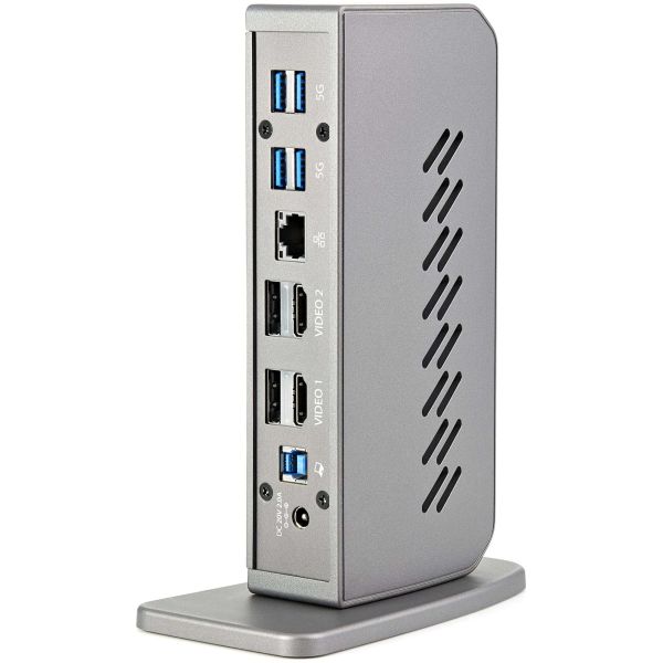 StarTech.com USB-C USB-A Dock - Hybride Universeel USB 3.0 Docking Station voor USB-C of USB-A Laptop - Dual Monitor 4K 60Hz HDMI/DisplayPort - 6x USB-A, GbE - USB 3.1 Gen 1 - Windows/Mac (DK30A2DHUUE)