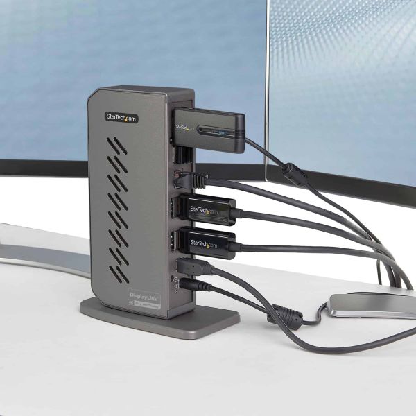StarTech.com USB-C USB-A Dock - Hybride Universeel USB 3.0 Docking Station voor USB-C of USB-A Laptop - Dual Monitor 4K 60Hz HDMI/DisplayPort - 6x USB-A, GbE - USB 3.1 Gen 1 - Windows/Mac (DK30A2DHUUE)