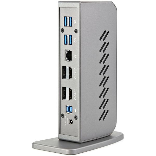 StarTech.com USB-C USB-A Dock - Hybride Universeel USB 3.0 Docking Station voor USB-C of USB-A Laptop - Dual Monitor 4K 60Hz HDMI/DisplayPort - 6x USB-A, GbE - USB 3.1 Gen 1 - Windows/Mac