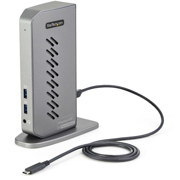 StarTech.com USB-C USB-A Dock - Hybride Universeel USB 3.0 Docking Station voor USB-C of USB-A Laptop - Dual Monitor 4K 60Hz HDMI/DisplayPort - 6x USB-A, GbE - USB 3.1 Gen 1 - Windows/Mac