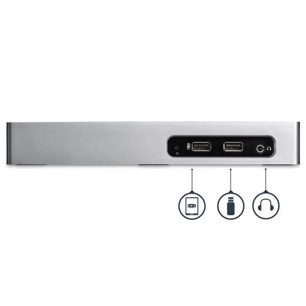 StarTech.com USB 3.0 Docking Station - Dual Monitor Laptop Docking Station met HDMI & DVI/VGA Video - 6-port USB 3.1 Gen 1 5Gbps Hub, GbE, Audio - Universeel USB Type-A Dock - Windows & Mac (DK30ADD)