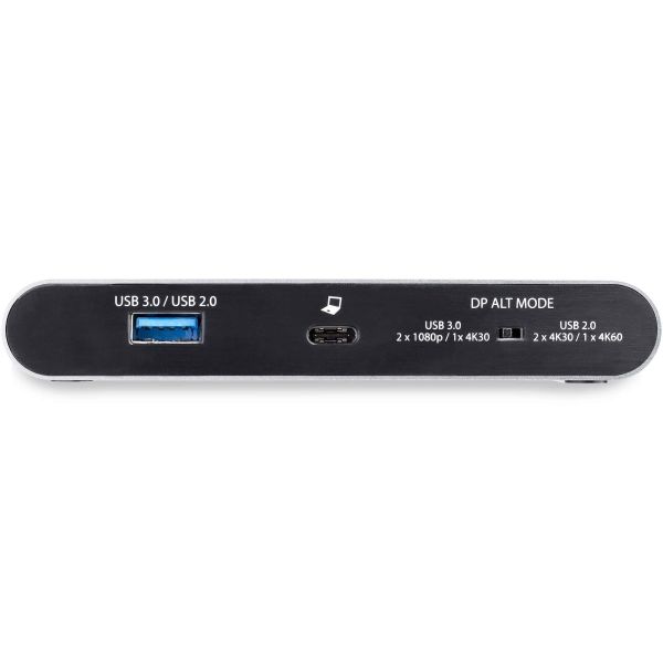 StarTech.com USB-C Dock - 4K Dual Monitor DisplayPort - Mini Laptop Docking Station - 100W Power Delivery Passthrough - GbE, 2-Port USB-A Hub - USB Type-C Multiport Adapter - 1m kabel (DK30C2DAGPD)