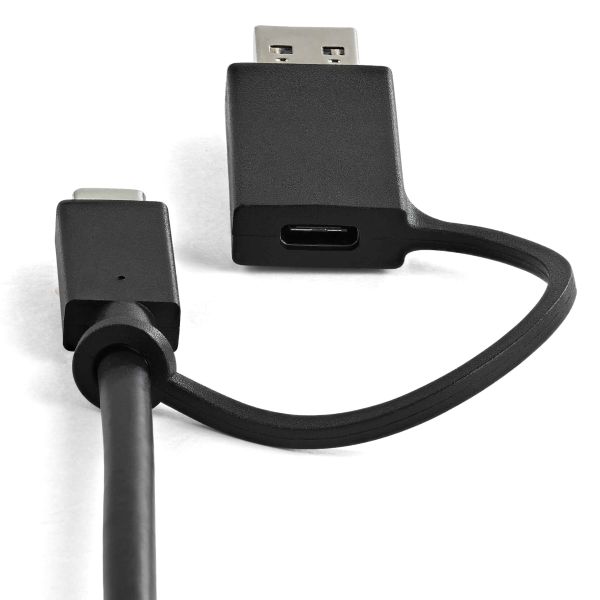 StarTech.com USB-C & USB-A Dock - Hybride Universeel Laptop Docking Station met 100W Power Delivery - Dual Monitor 4K 60Hz HDMI & DisplayPort - 4x USB 3.1 Gen 1 Hub, GbE - Windows & Mac (DK30C2DPEPUE)