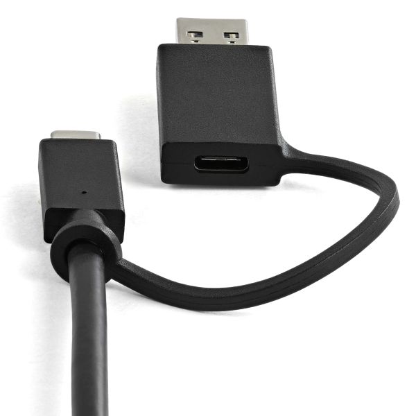 StarTech.com USB-C & USB-A Dock - Hybride Universeel Laptop Docking Station met 100W Power Delivery - Dual Monitor 4K 60Hz HDMI & DisplayPort - 4x USB 3.1 Gen 1 Hub, GbE - Windows & Mac (DK30C2DPEPUE)