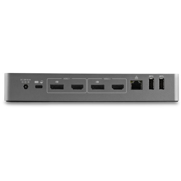 StarTech.com Universele Laptop Docking Station, Hybrid USB-C & USB-A Dock, Dual 4K DP & HDMI, 100W PD, Mac / Windows / Chrome OS, 4x USB 5Gbps Hub, GbE