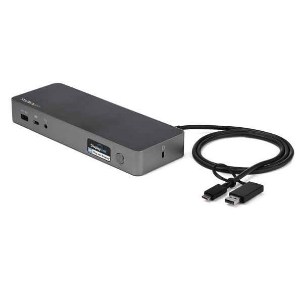 StarTech.com USB-C & USB-A Dock, Hybride Universeel Laptop Docking Station met Dual Monitor 4K60Hz HDMI & DisplayPort, USB 3.1 Gen 1 Hub, GbE, 60W Power Delivery, Windows, Mac & Chrome (DK30C2DPPDUE) StarTech.com USB-C & USB-A Dock, Hybride Universeel Laptop Docking Station met Dual Monitor 4K60Hz HDMI & DisplayPort, USB 3.1 Gen 1 Hub, GbE, 60W Power Delivery, Windows, Mac & Chrome (DK30C2DPPDUE)