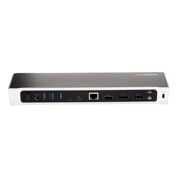 StarTech.com USB-C Dock, Triple 4K Monitor Laptop Docking Station met Dual DisplayPort & HDMI, 100W Power Delivery, USB-C, 4x USB-A Hub, USB 3.1 Gen 1 Type-C Dock, Windows & Mac (DK30CH2DEPUE)