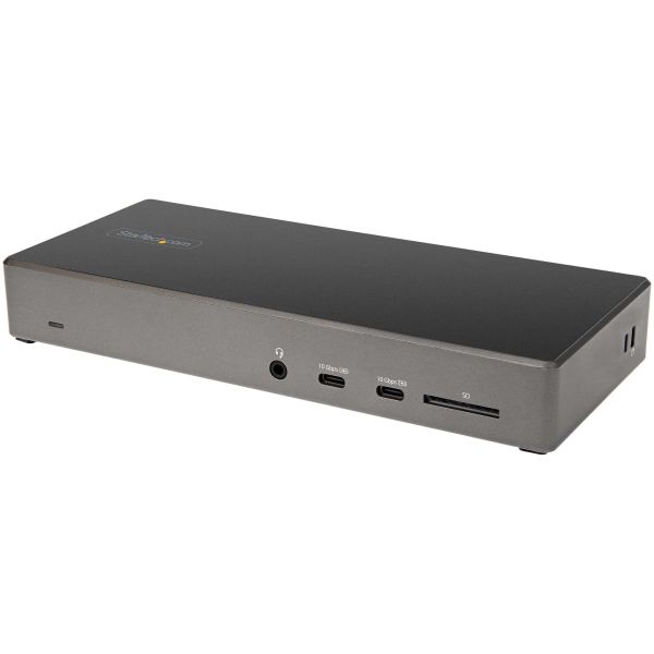 StarTech.com USB C Dock - Triple 4K Monitor USB Type-C Docking Station - 100W Power Delivery - DP 1.4 Alt Mode & DSC, 2x DisplayPort 1.4/HDMI 2.0 - 6xUSB (2x 10Gbps) - Windows/Chrome (DK31C2DHSPDUE)