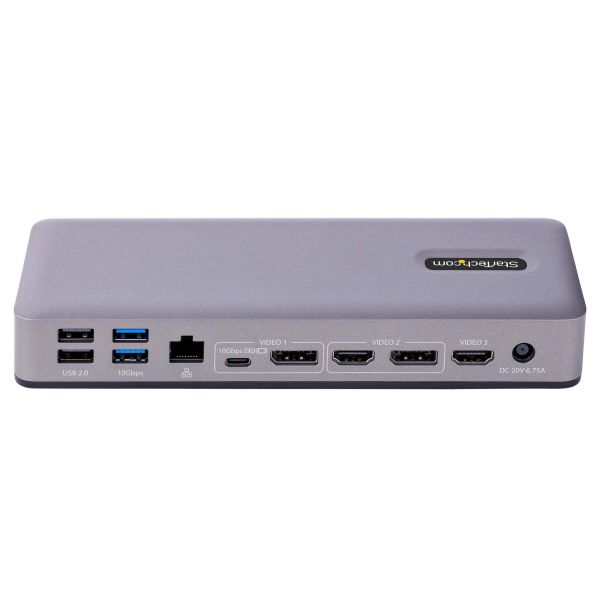 StarTech.com USB-C Docking Station, Multi Monitor USB-C Dock, HDMI/DP/DP Alt-mode, 3x 4K30 / 2x 4K60, 7-Port USB Hub, 60W Power Delivery, GbE, 3.5mm Audio, Works With Chromebook Certified (DK31C3MNCRUE)