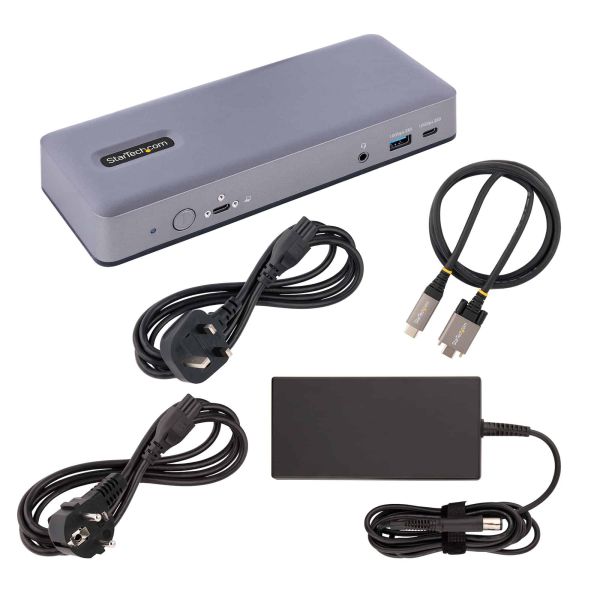 StarTech.com USB-C Docking Station, Multi Monitor USB-C Dock, HDMI/DP/DP Alt-mode, 3x 4K30 / 2x 4K60, 7-Port USB Hub, 60W Power Delivery, GbE, 3.5mm Audio, Works With Chromebook Certified (DK31C3MNCRUE)